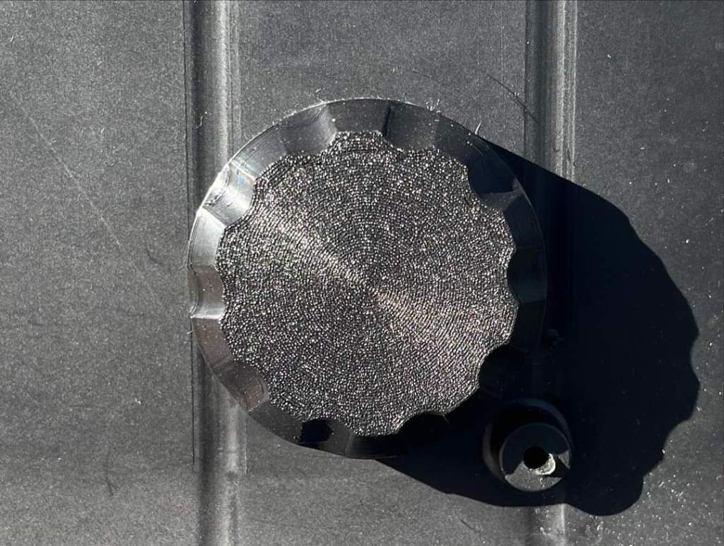 Close up of a ToolTag on the inside of a hard travel case