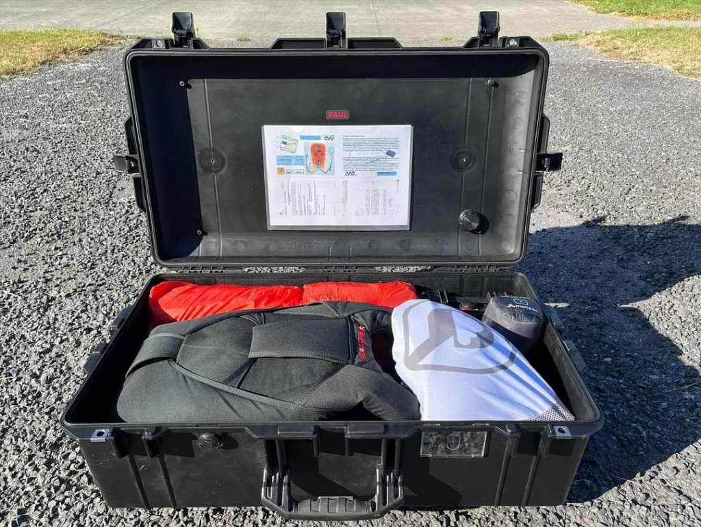 ToolTag on the inside of a hard trave case